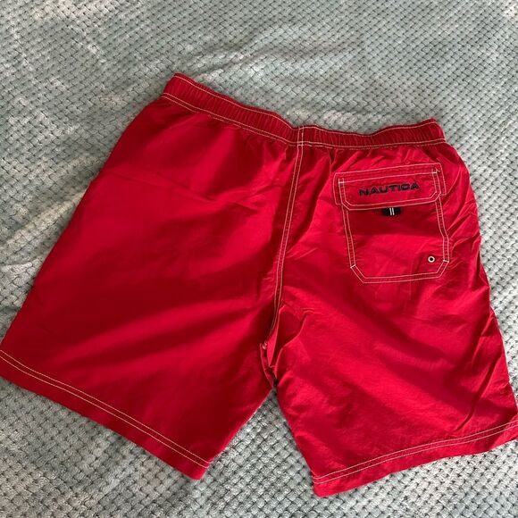 Nautica Men's Bold Red Swim Shorts - Picture 6 of 6